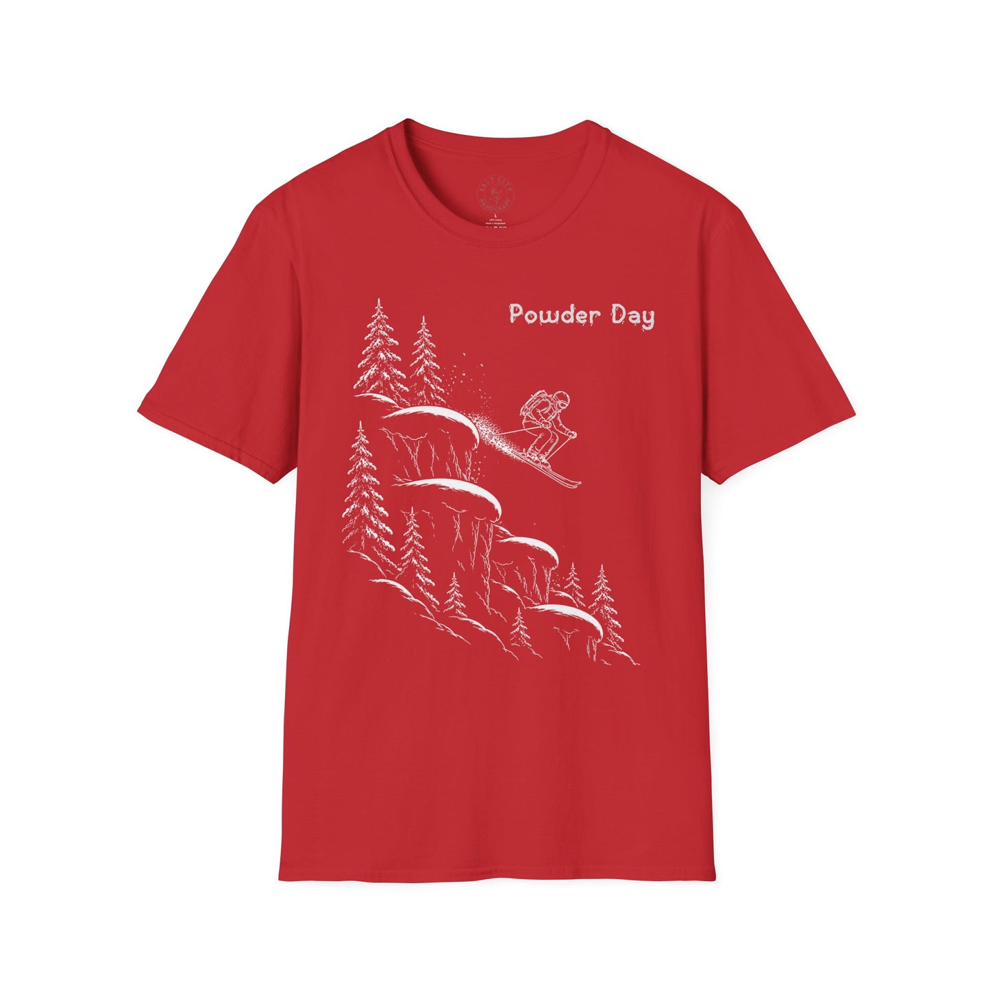 Skiing Cliffside T-Shirt — Powder Ski Shirt