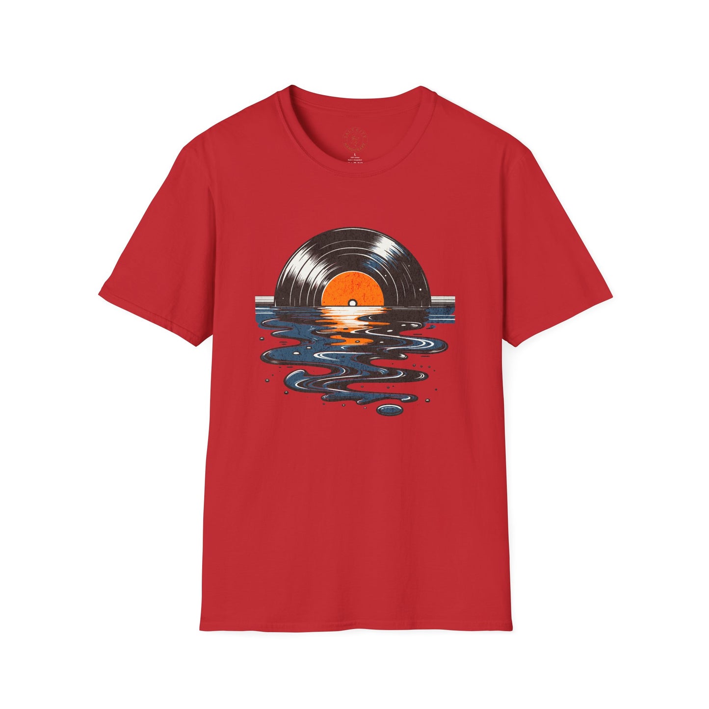 Music Is Art vinyl record sunset T-Shirt | Retro Music Graphic Tee