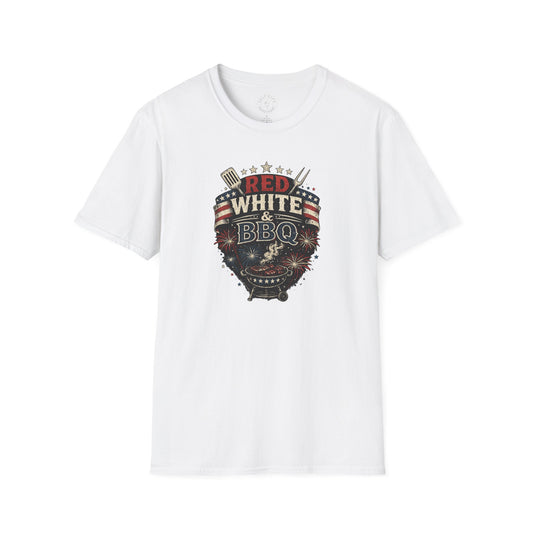 Red, White & BBQ T-Shirt — Patriotic 4th of July Grill Tee