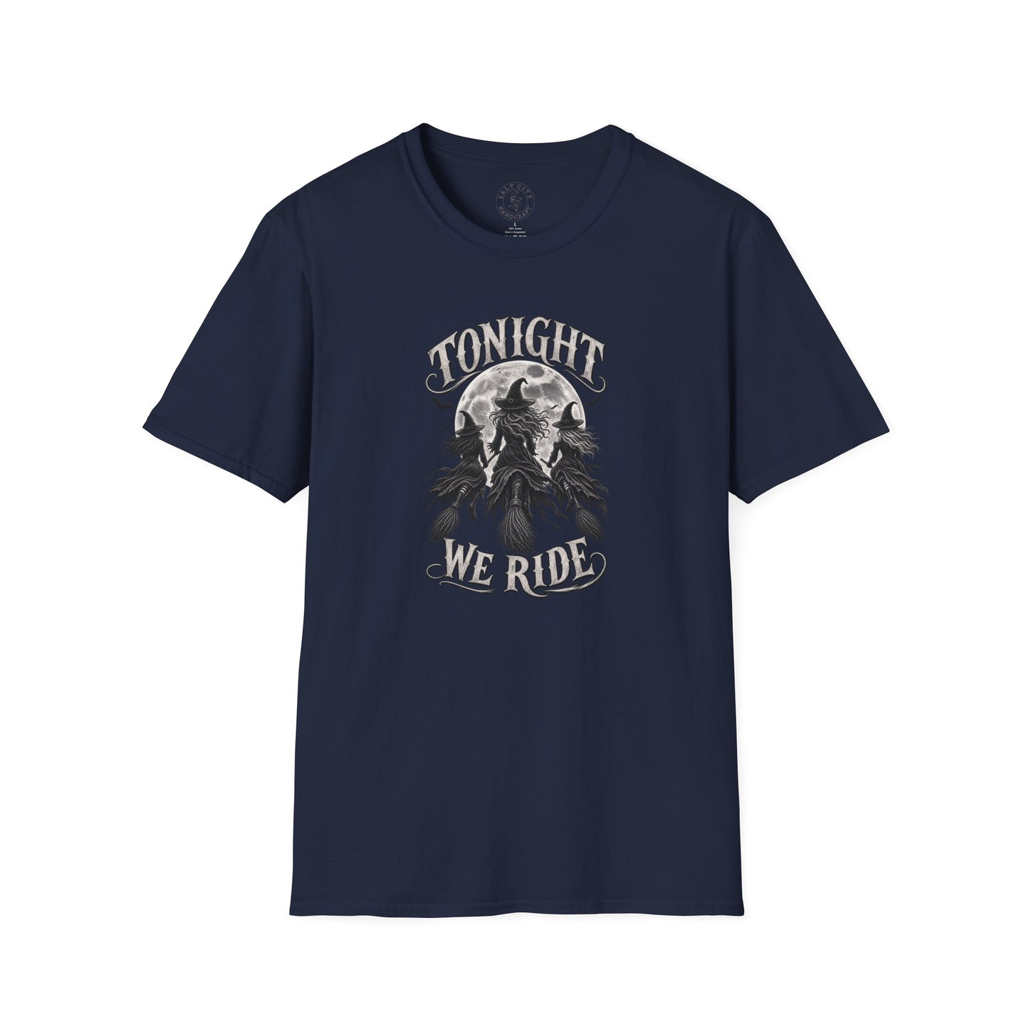 Halloween Witch Riders T‑Shirt - "Tonight We Ride" Vintage Moonlit Witch Design