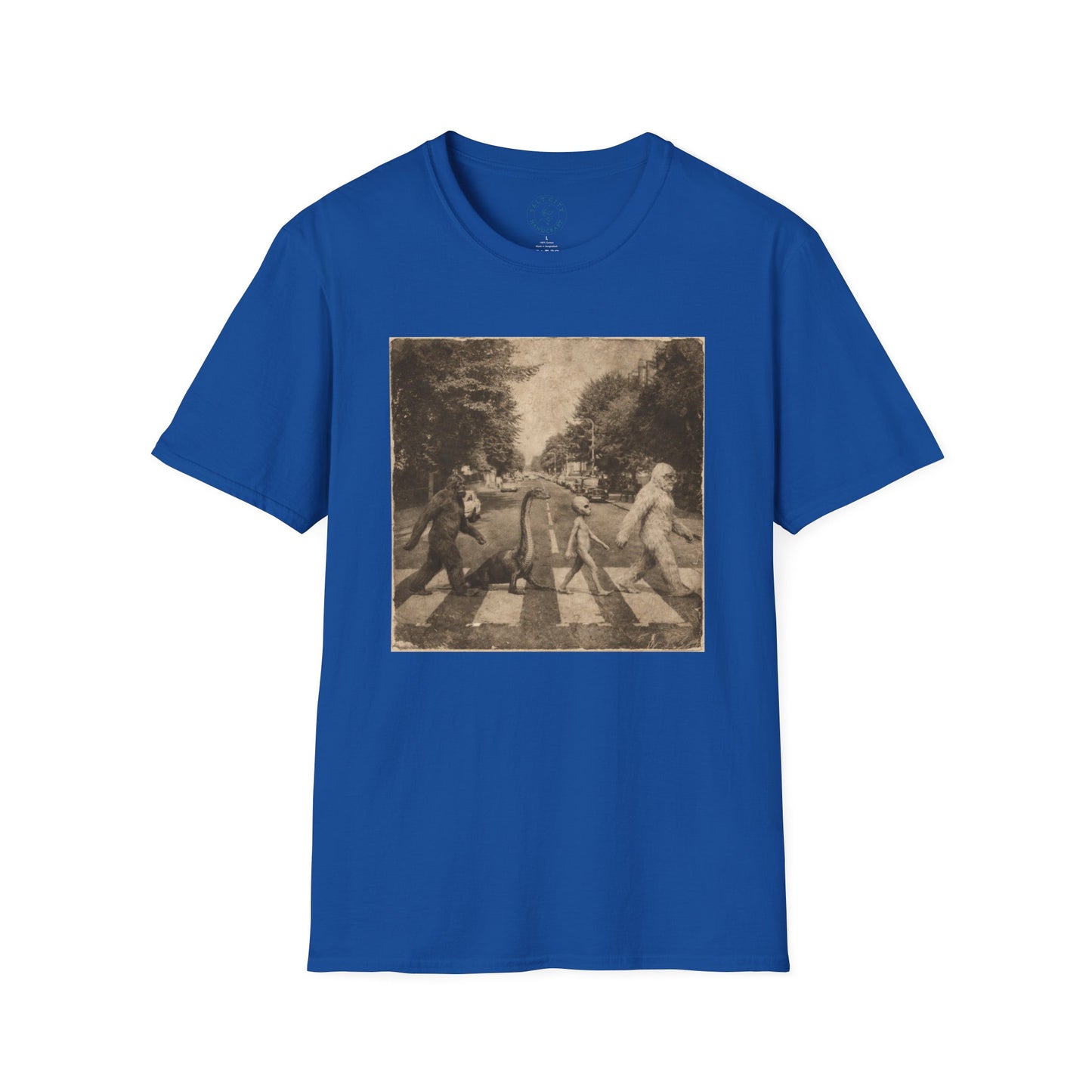 Vintage Abbey Road Crossing T-Shirt | Bigfoot Sepia Photo Print