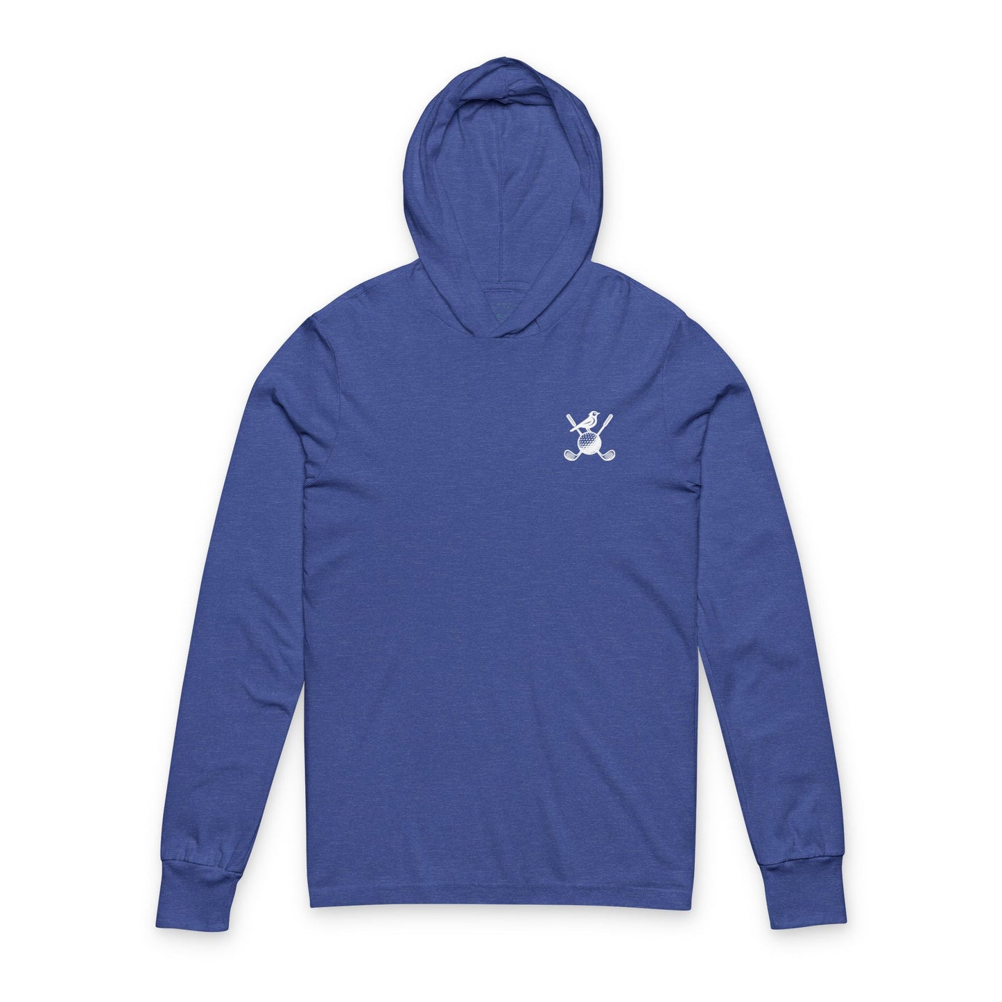 Golf Ball Birdie, With Scarf Hoodie Long Sleeve Tee | Golfing Design