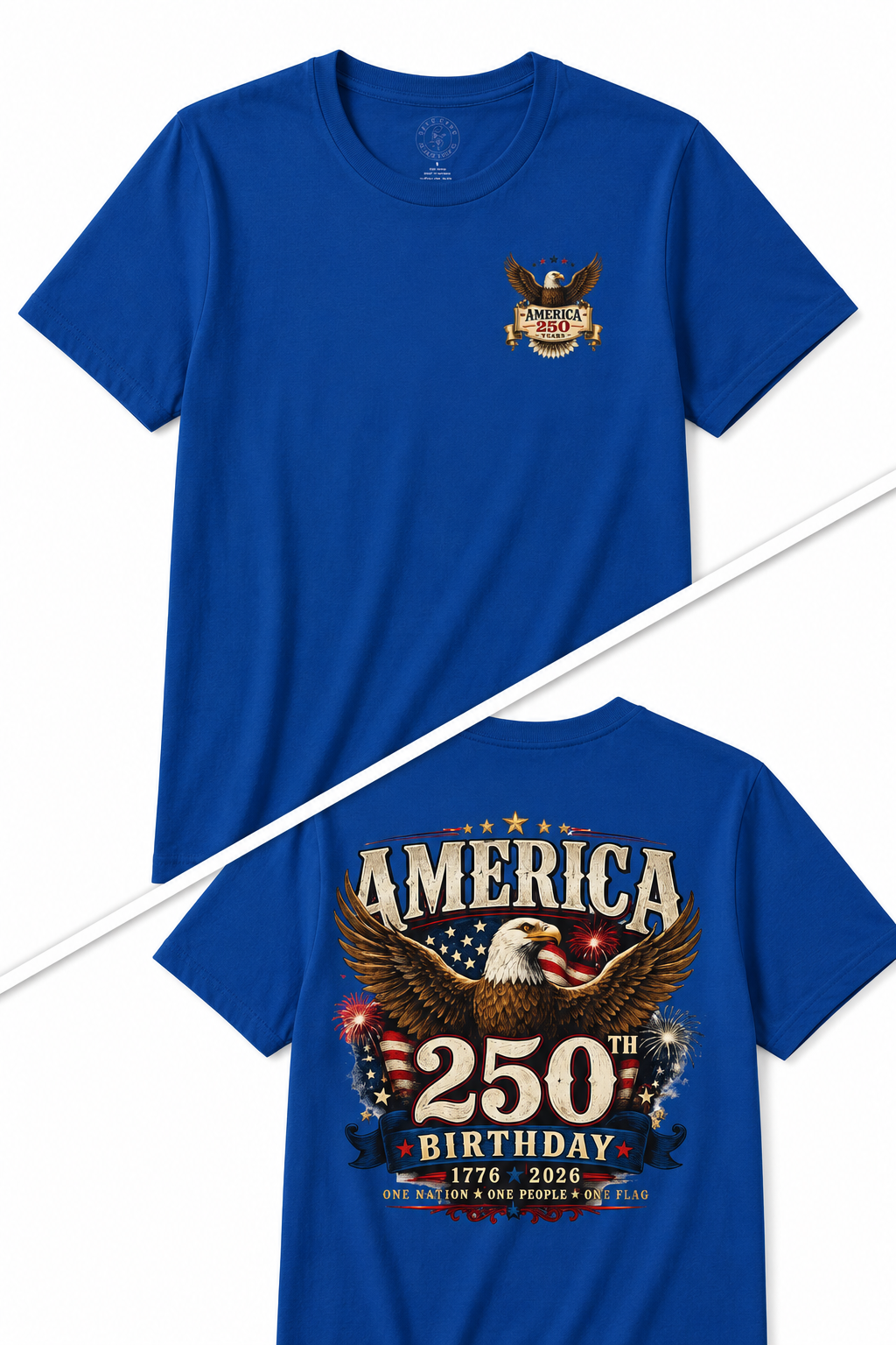 America 250th Birthday T-Shirt — Patriotic Eagle 1776–2026 Celebration Tee