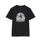 Women's Powder Before Work Ski T-Shirt |  Snowboarding Skiing Mountain Graphic Tee | Unisex Tee