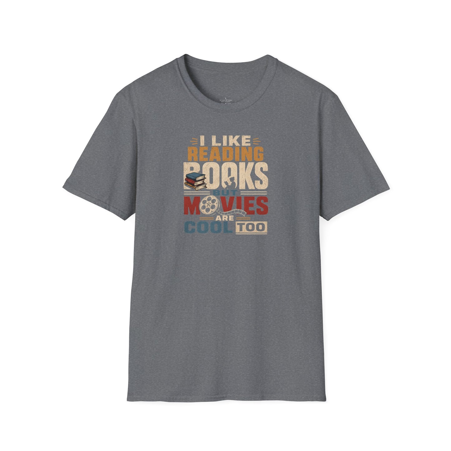 Books Unisex Softstyle T-Shirt | Funny Books And Movies Tee