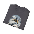 Women's Powder Before Work Ski T-Shirt |  Snowboarding Skiing Mountain Graphic Tee | Unisex Tee