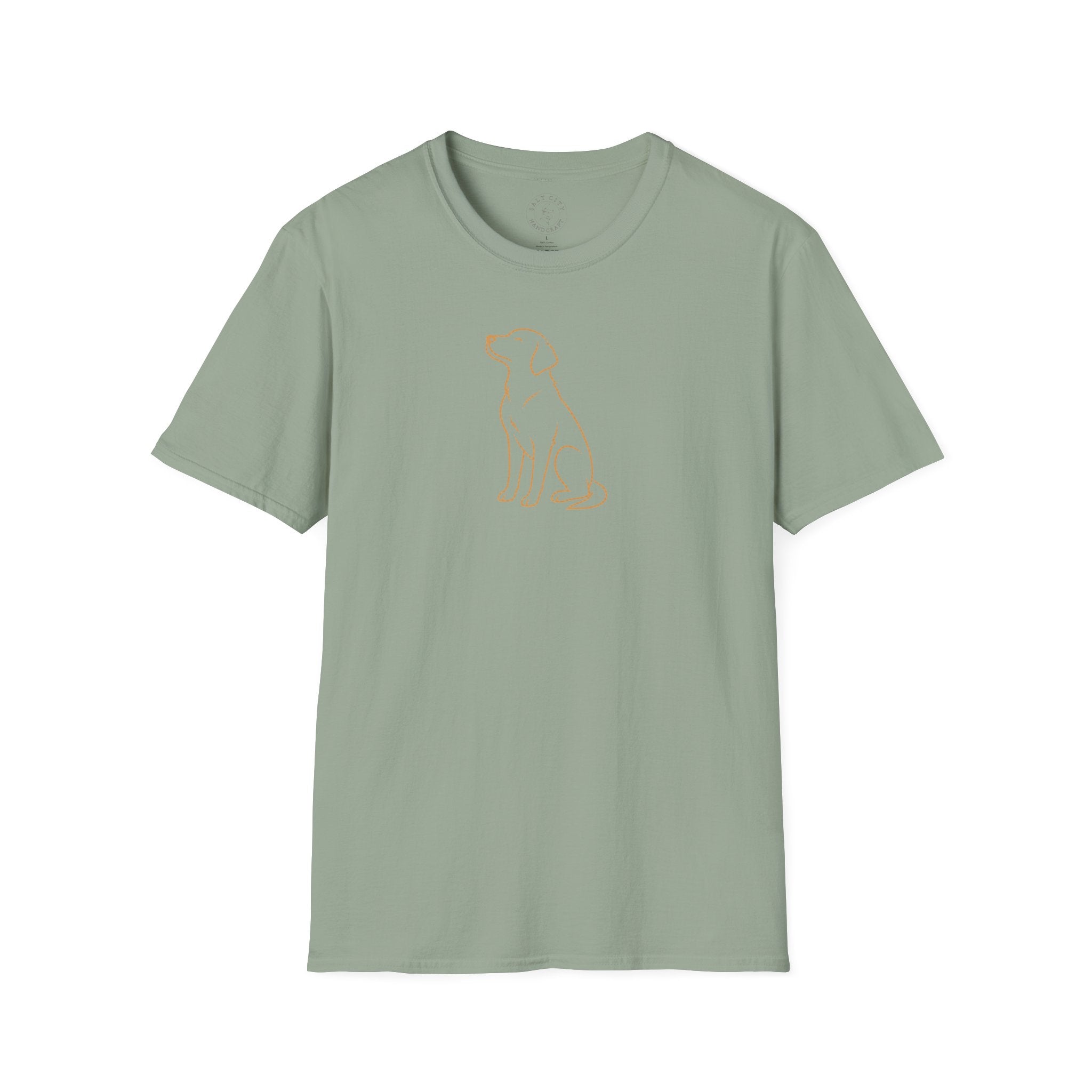 Minimal Outline Labrador T-Shirt — Simple Line Dog Tee for Pet Lovers