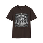 Skeleton Mariachi Band Tee | Ornate Gothic Style Framing | Unisex Softstyle T-Shirt
