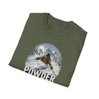 Women's Powder Before Work Ski T-Shirt |  Snowboarding Skiing Mountain Graphic Tee | Unisex Tee