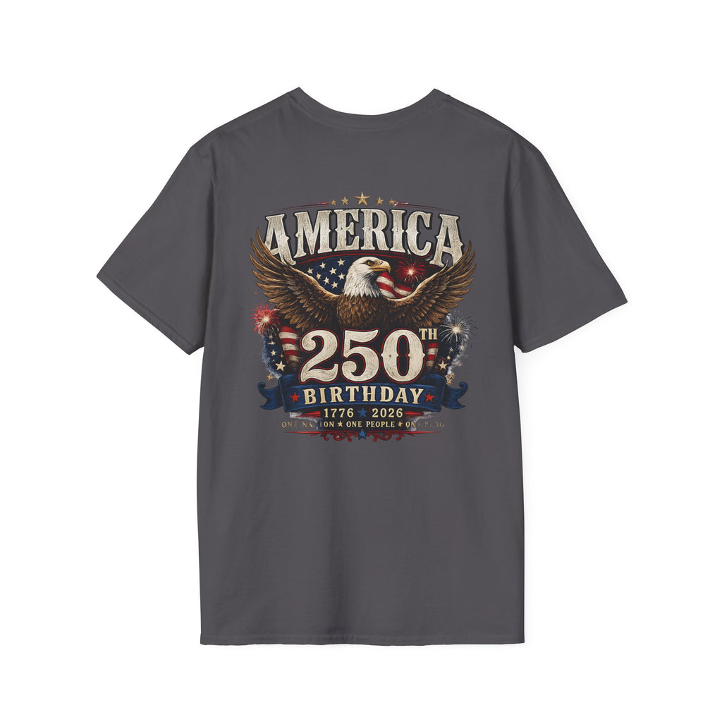 America 250th Birthday T-Shirt — Patriotic Eagle 1776–2026 Celebration Tee