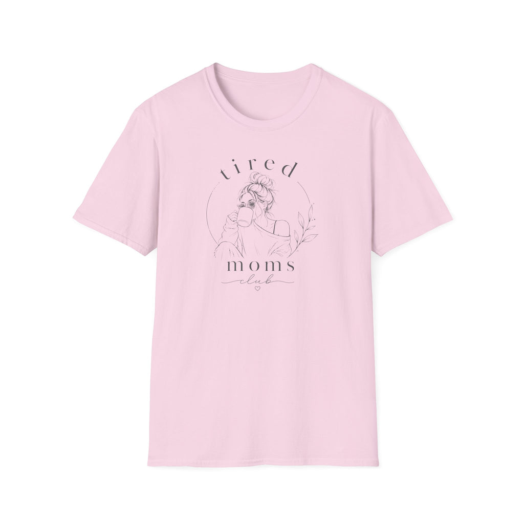 Tired Moms Tee — Minimal Coffee & Mom Life Graphic T-Shirt