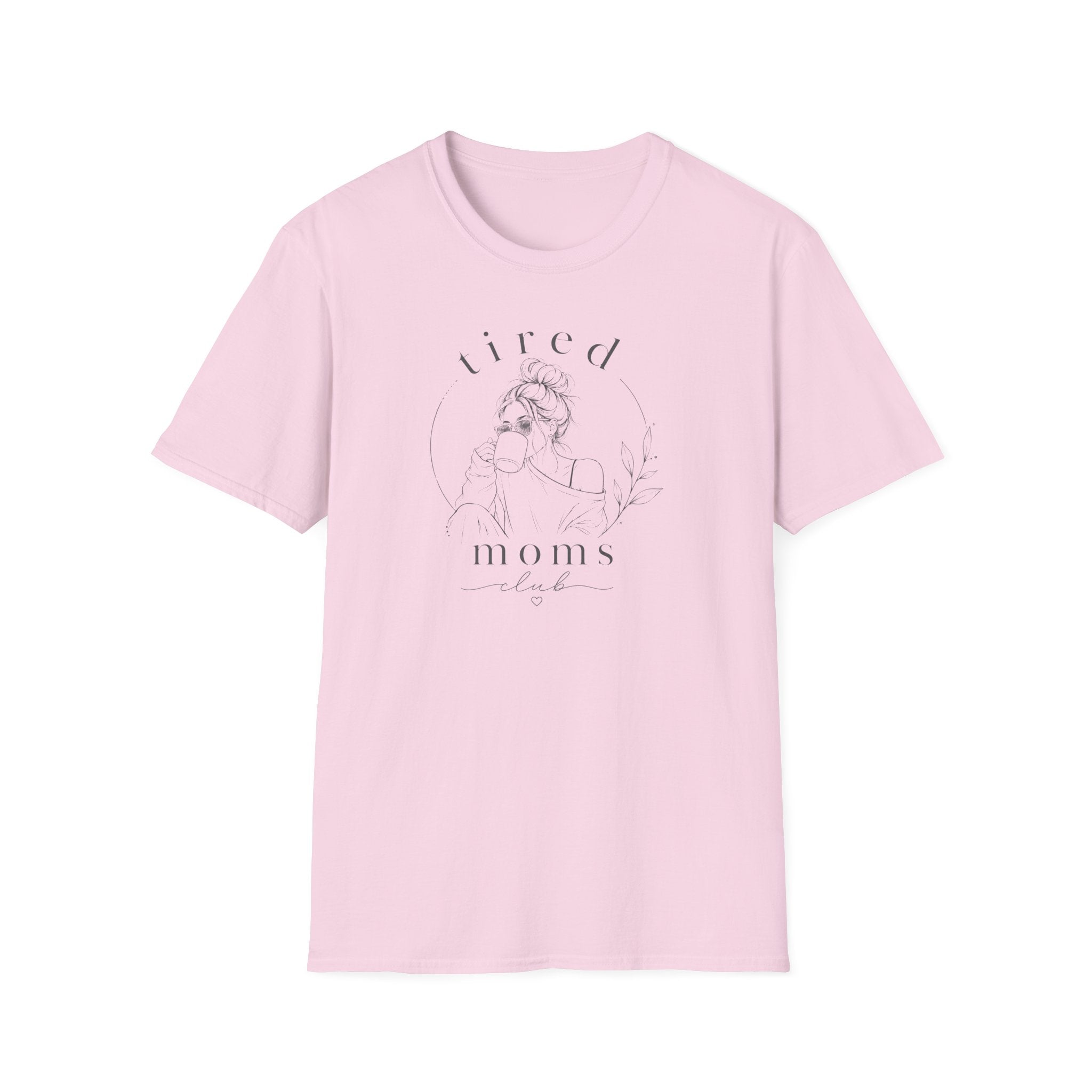 Tired Moms Tee — Minimal Coffee & Mom Life Graphic T-Shirt