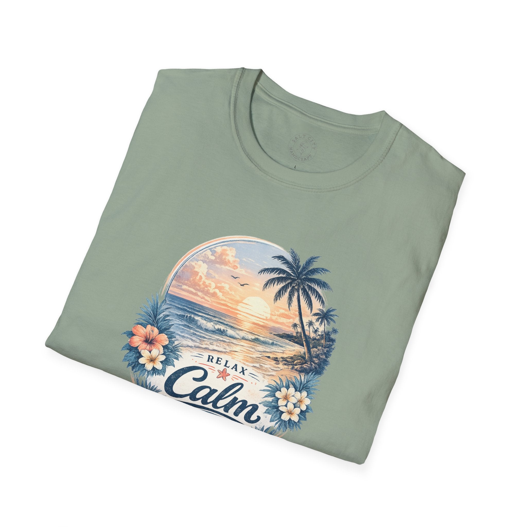 Calm Paradise Sunset T-Shirt — Tropical Beach Graphic Tee