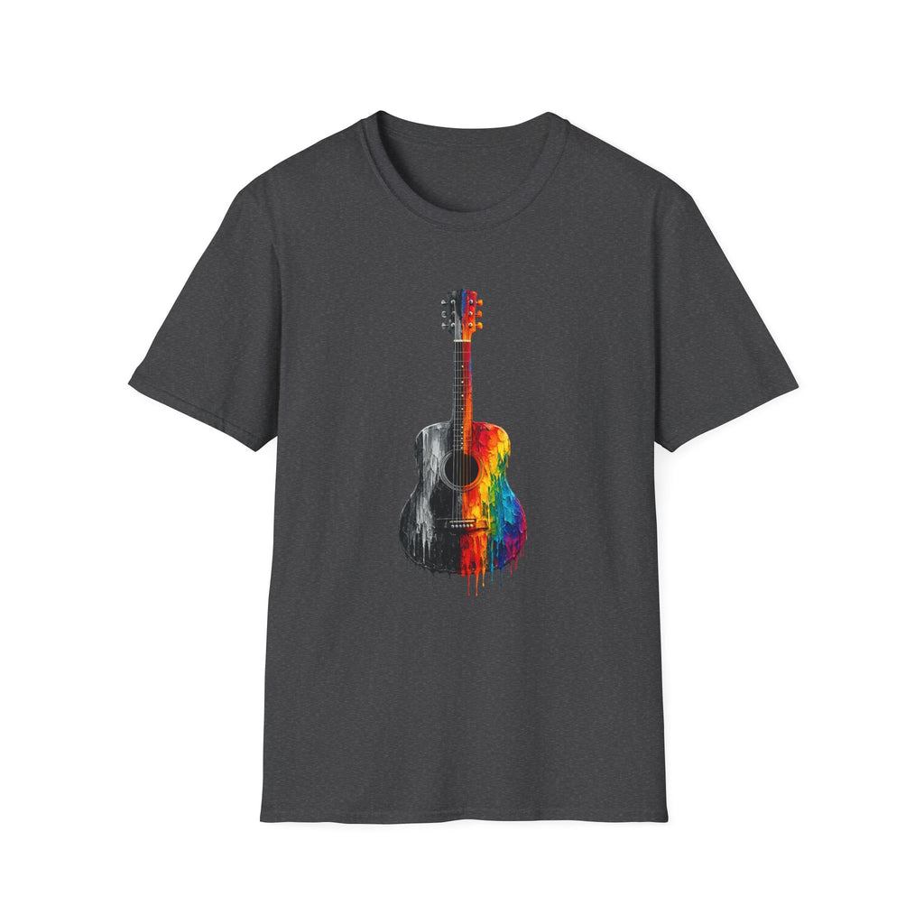 Acoustic Guitar Paint T-Shirt | Acoustic Guitar Shirt