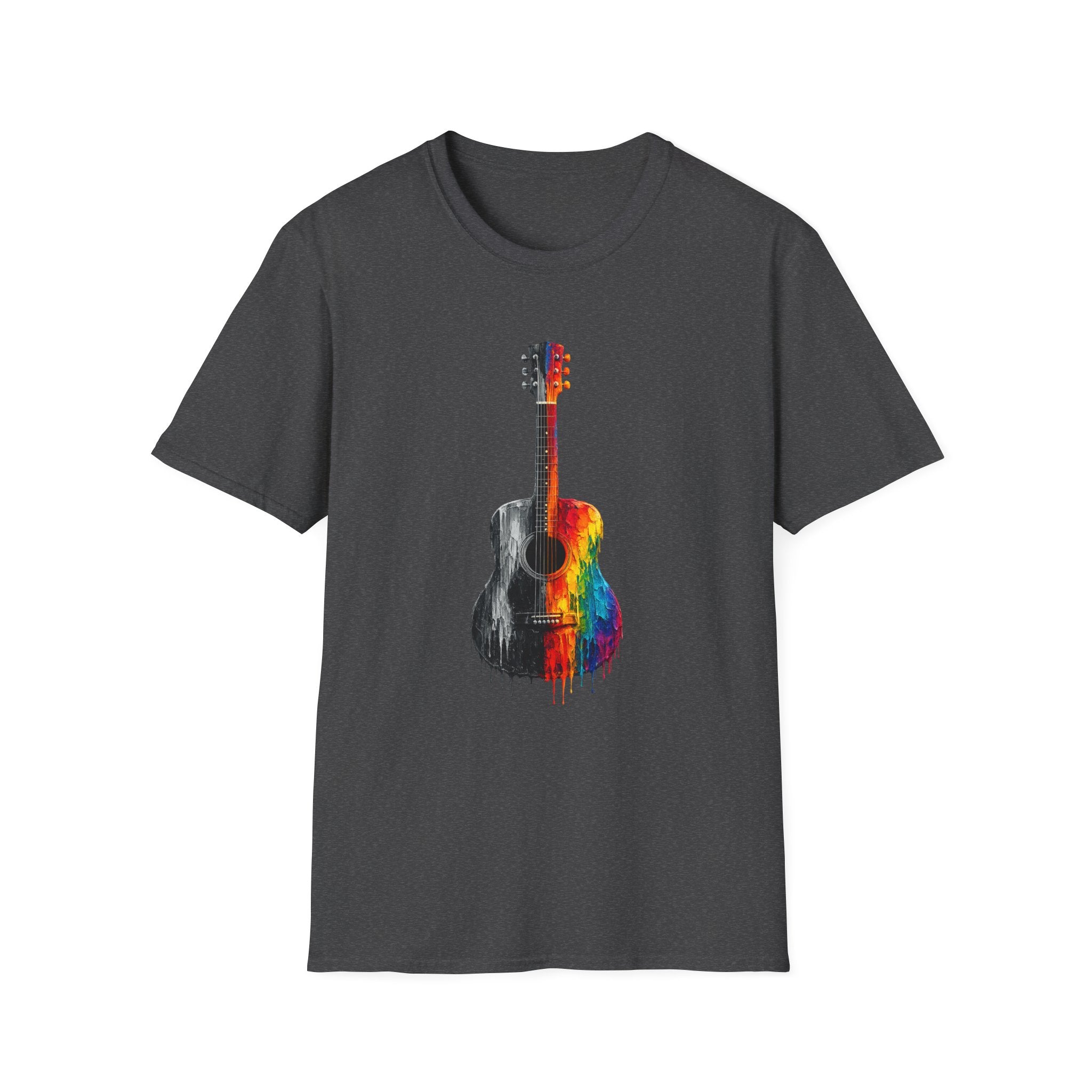 Acoustic Guitar Paint T-Shirt | Acoustic Guitar Shirt