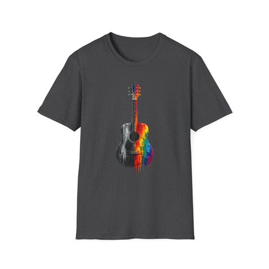 Acoustic Guitar Paint T-Shirt | Acoustic Guitar Shirt