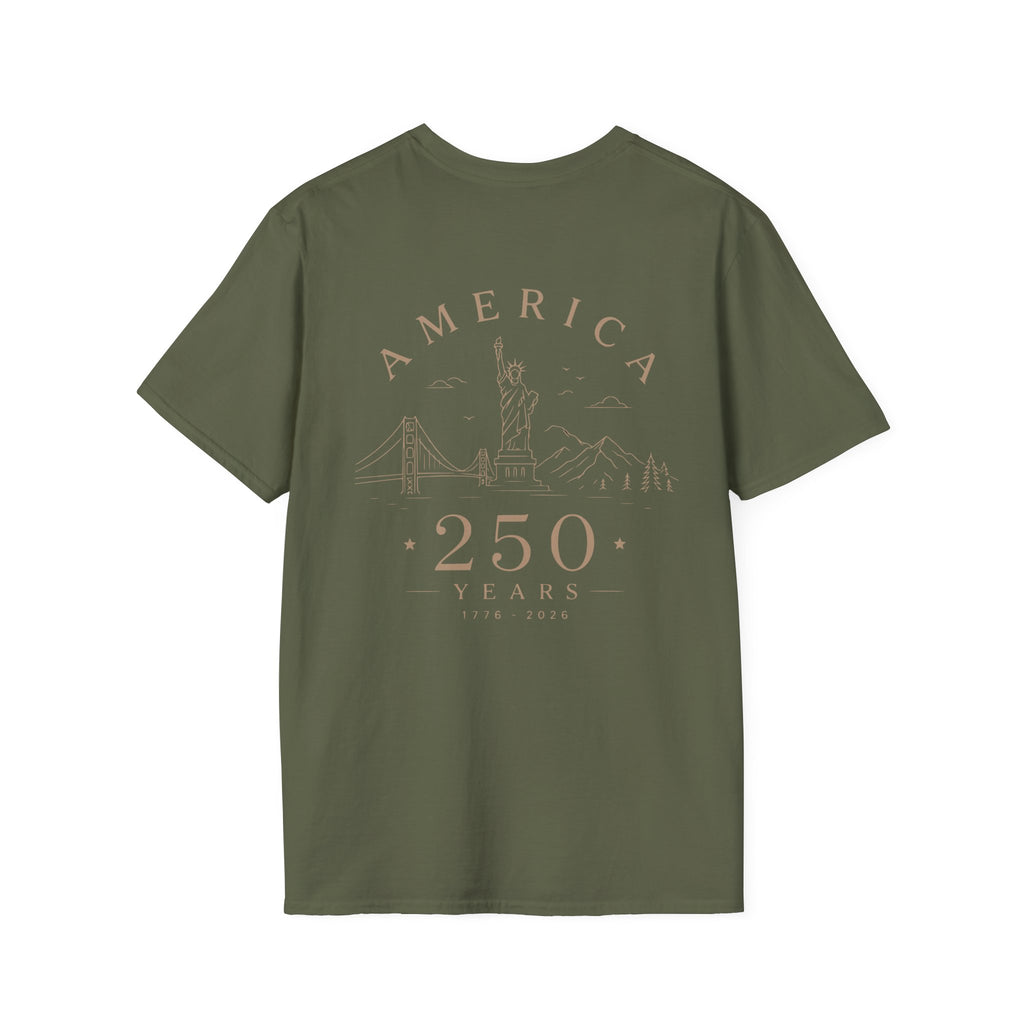 America 250 Years Commemorative T-Shirt | Minimal Patriotic Tee