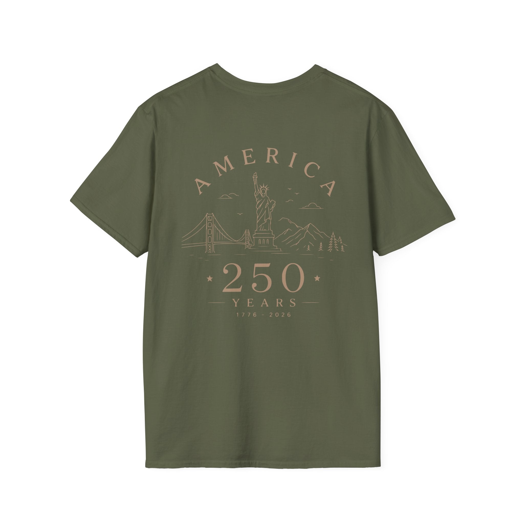 America 250 Years Commemorative T-Shirt | Minimal Patriotic Tee