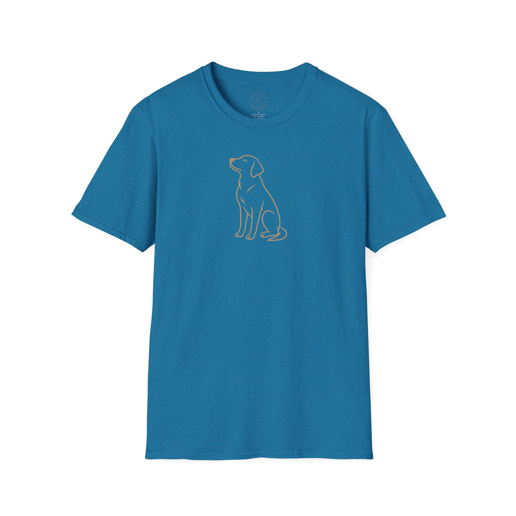 Minimal Outline Labrador T-Shirt — Simple Line Dog Tee for Pet Lovers
