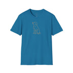 Minimal Outline Labrador T-Shirt — Simple Line Dog Tee for Pet Lovers