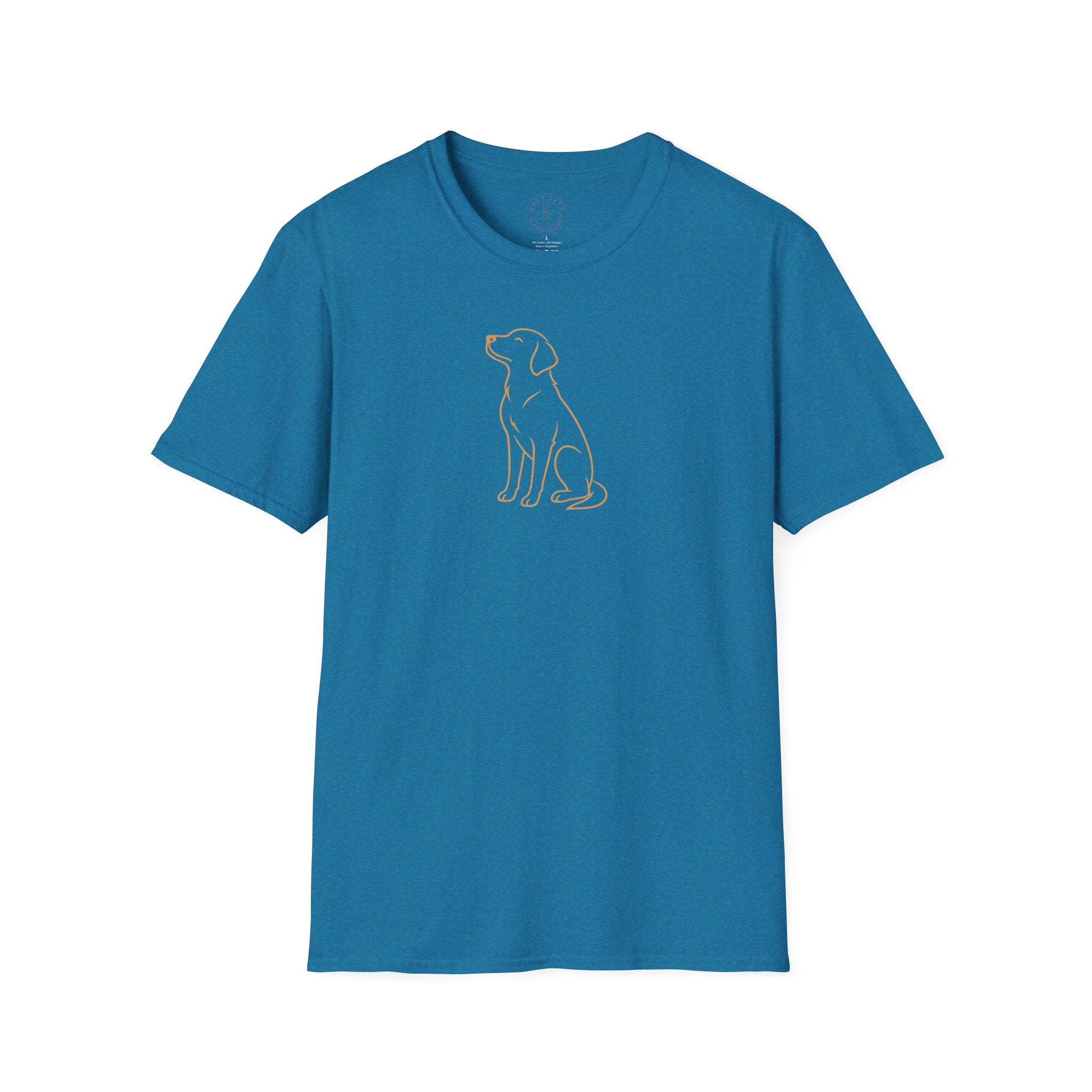 Minimal Outline Labrador T-Shirt — Simple Line Dog Tee for Pet Lovers