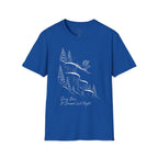 Skiing Cliffside T-Shirt — "Sorry Boss, It Dumped Last Night" Ski Adventure Shirt