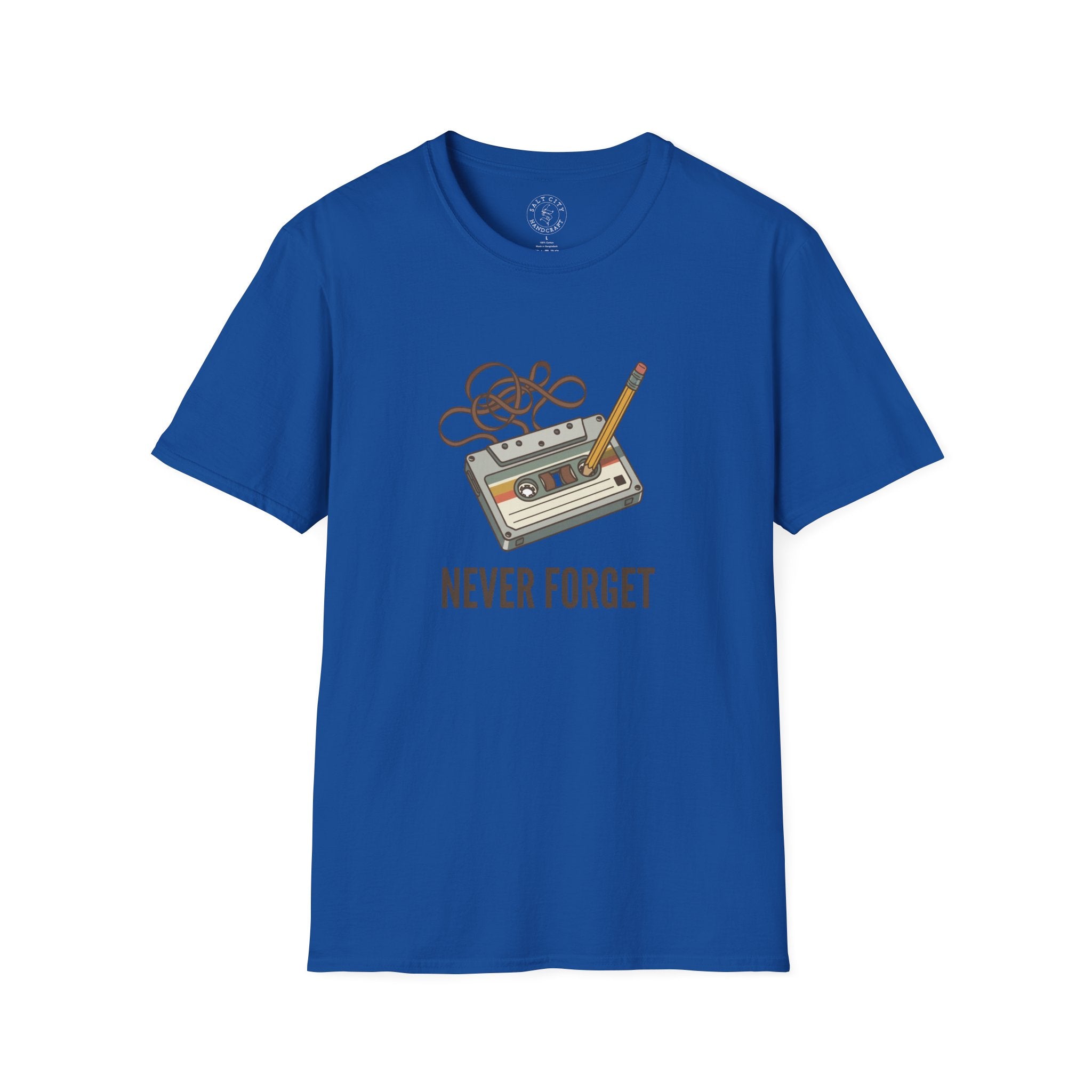 Cassette Tape 'Never Forget' T-Shirt | Retro Music Vintage Tape Shirt