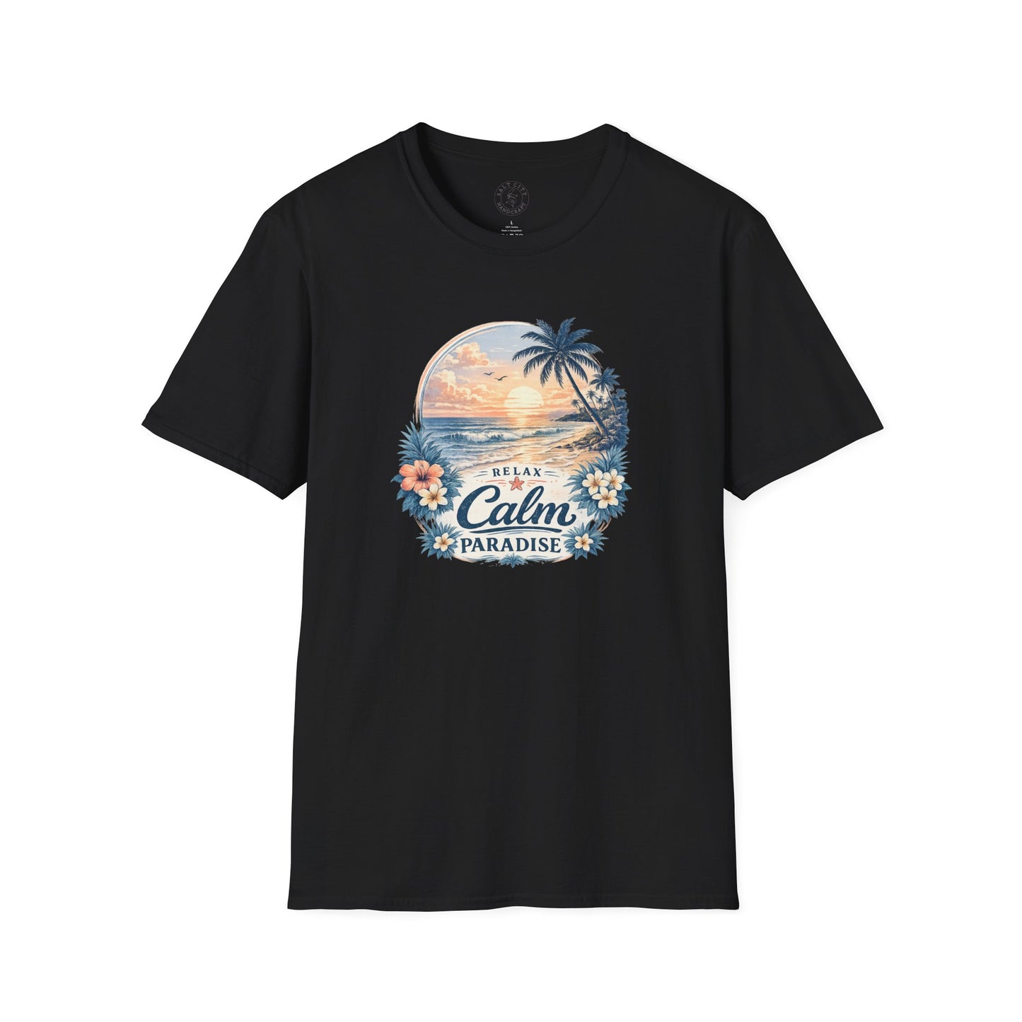 Calm Paradise Sunset T-Shirt — Tropical Beach Graphic Tee