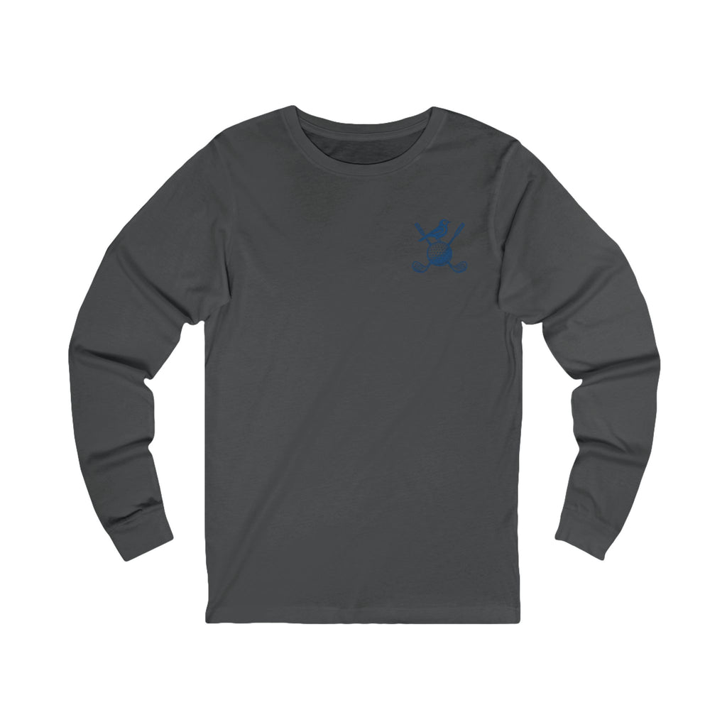 Golf Ball and Crossed Clubs Long Sleeve Tee | Golfing Logo | Birdie Golf