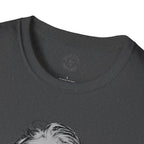 Stay Caffeinated T-Shirt — Funny Coffee Tee with Einstein Sketch