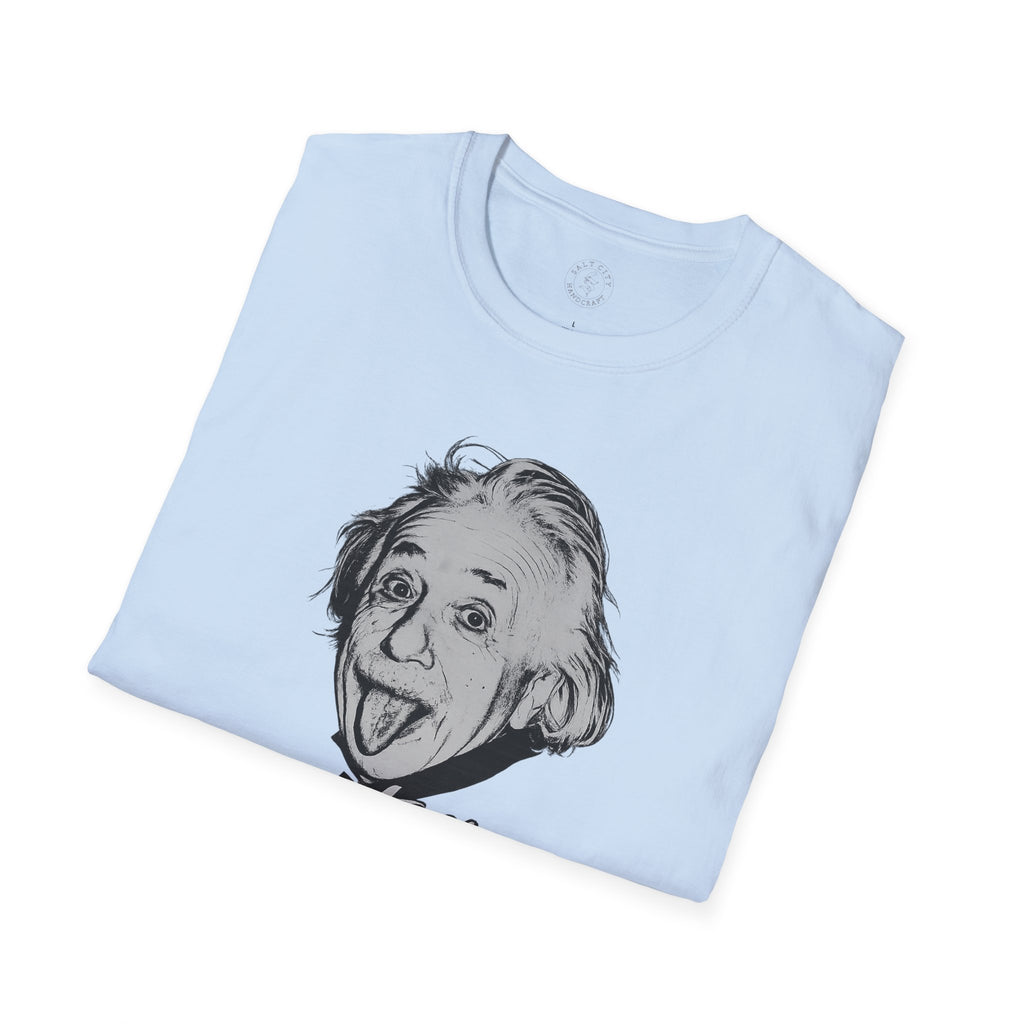 Stay Caffeinated T-Shirt — Funny Coffee Tee with Einstein Sketch