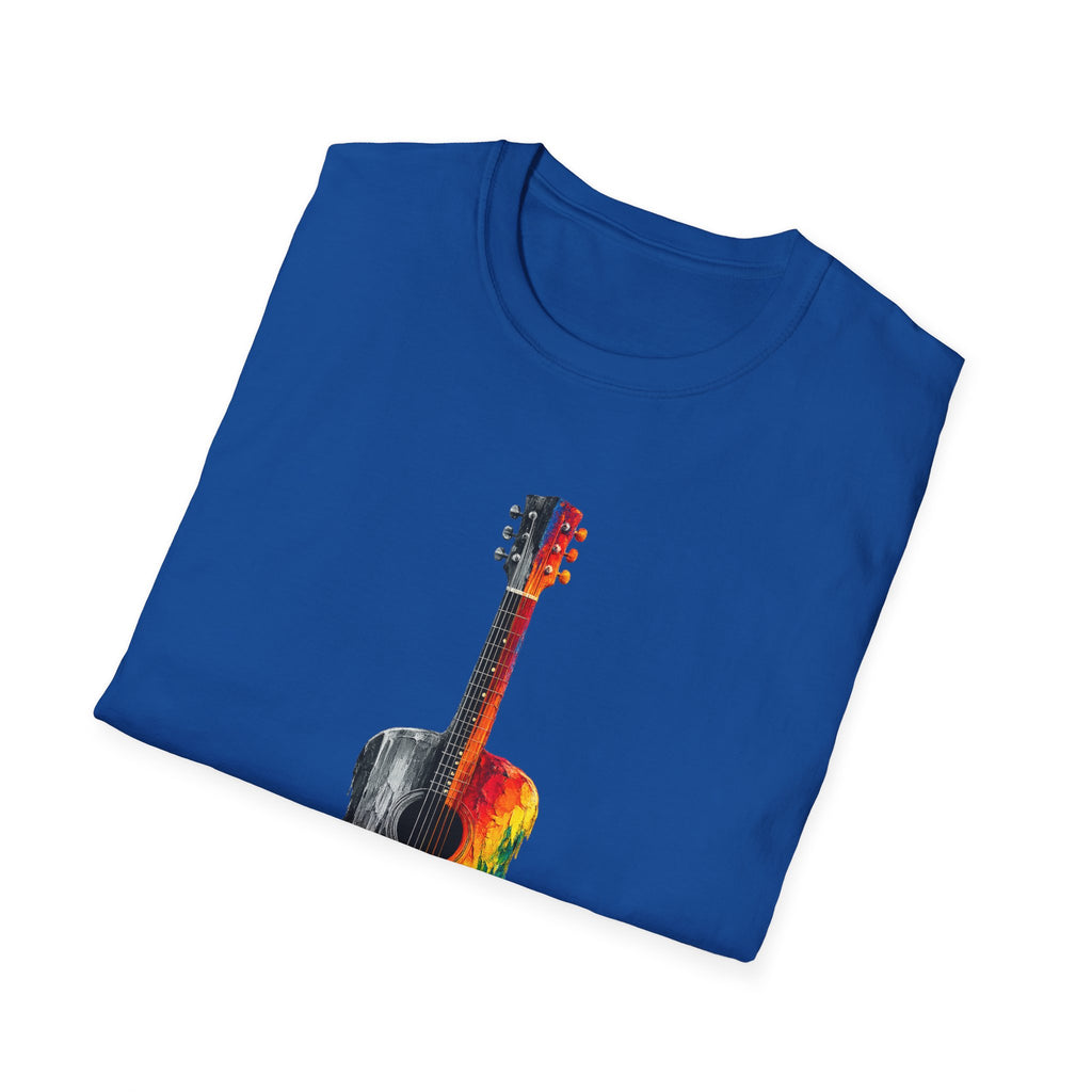 Acoustic Guitar Paint T-Shirt | Acoustic Guitar Shirt