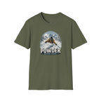 Women's Powder Before Work Ski T-Shirt |  Snowboarding Skiing Mountain Graphic Tee | Unisex Tee