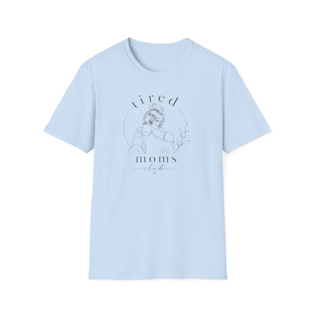 Tired Moms Tee — Minimal Coffee & Mom Life Graphic T-Shirt