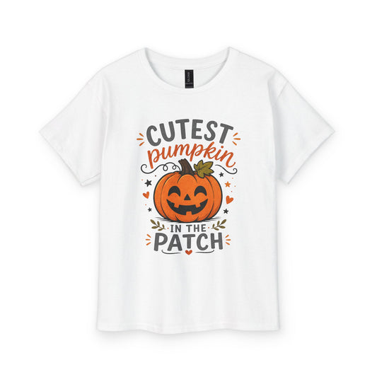 YOUTH TEE — "Cutest Pumpkin in the Patch" Halloween Kids Shirt