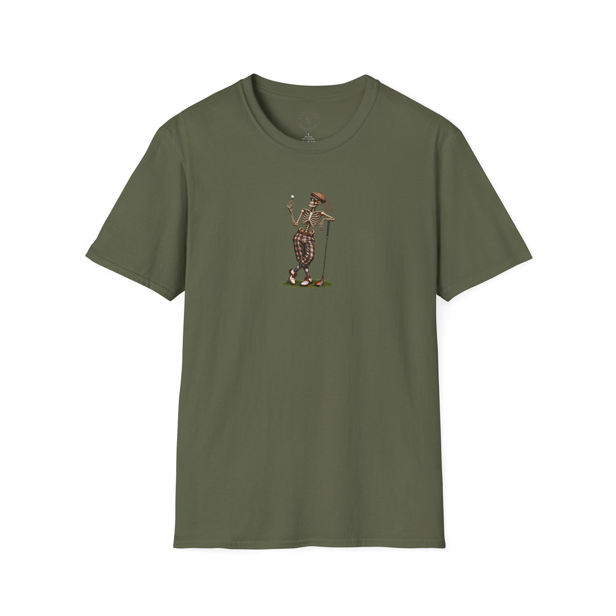 Vintage Golf Skeleton T-Shirt with "Golf Till Death Caption" - Retro Golfer Graphic Tee