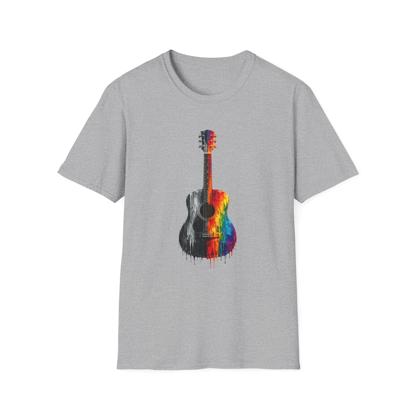 Acoustic Guitar Paint T-Shirt | Acoustic Guitar Shirt