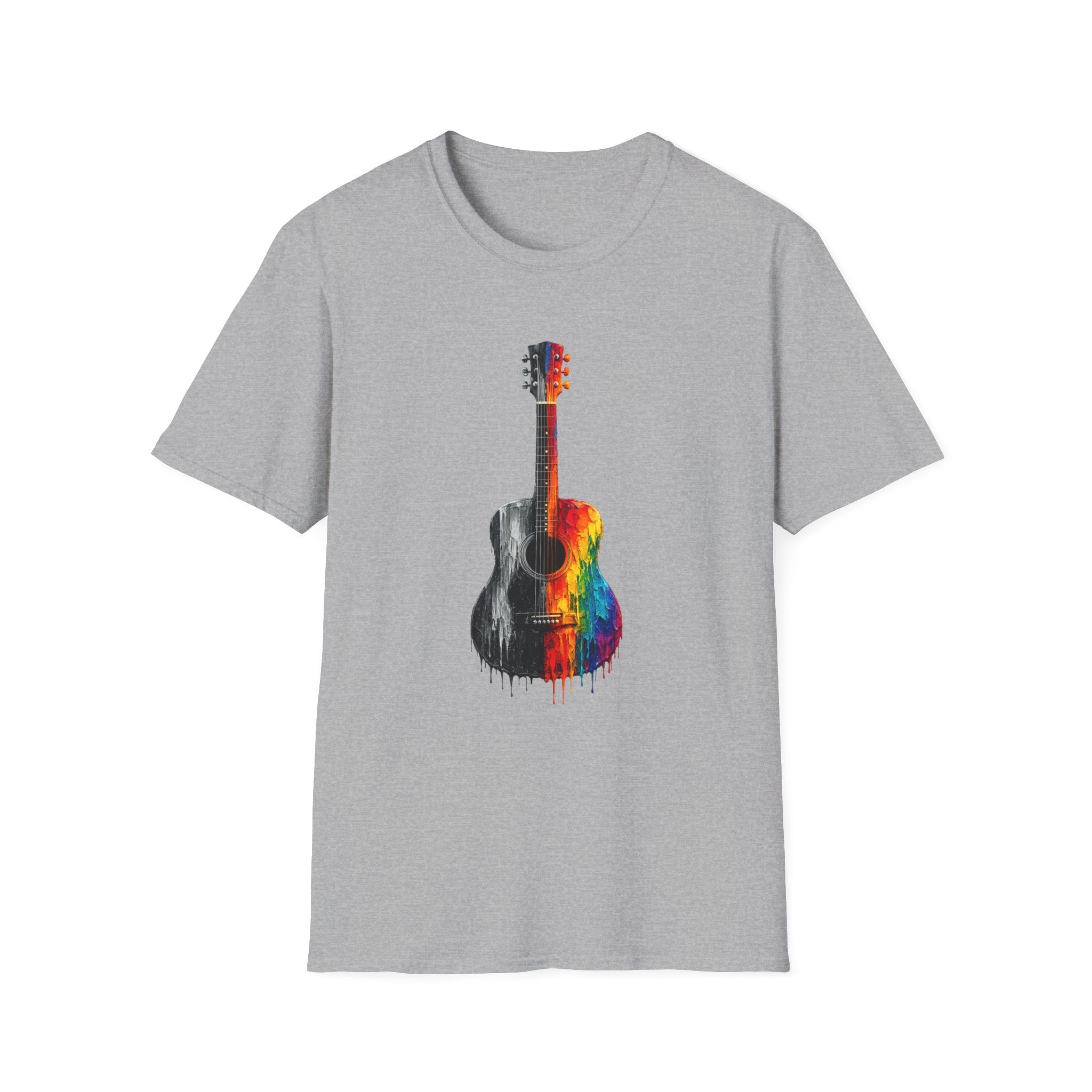 Acoustic Guitar Paint T-Shirt | Acoustic Guitar Shirt