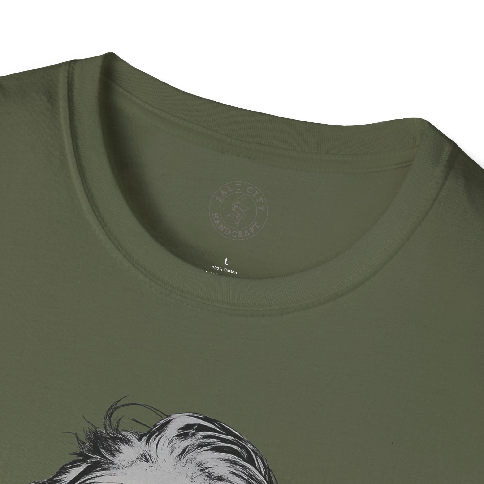 Stay Caffeinated T-Shirt — Funny Coffee Tee with Einstein Sketch