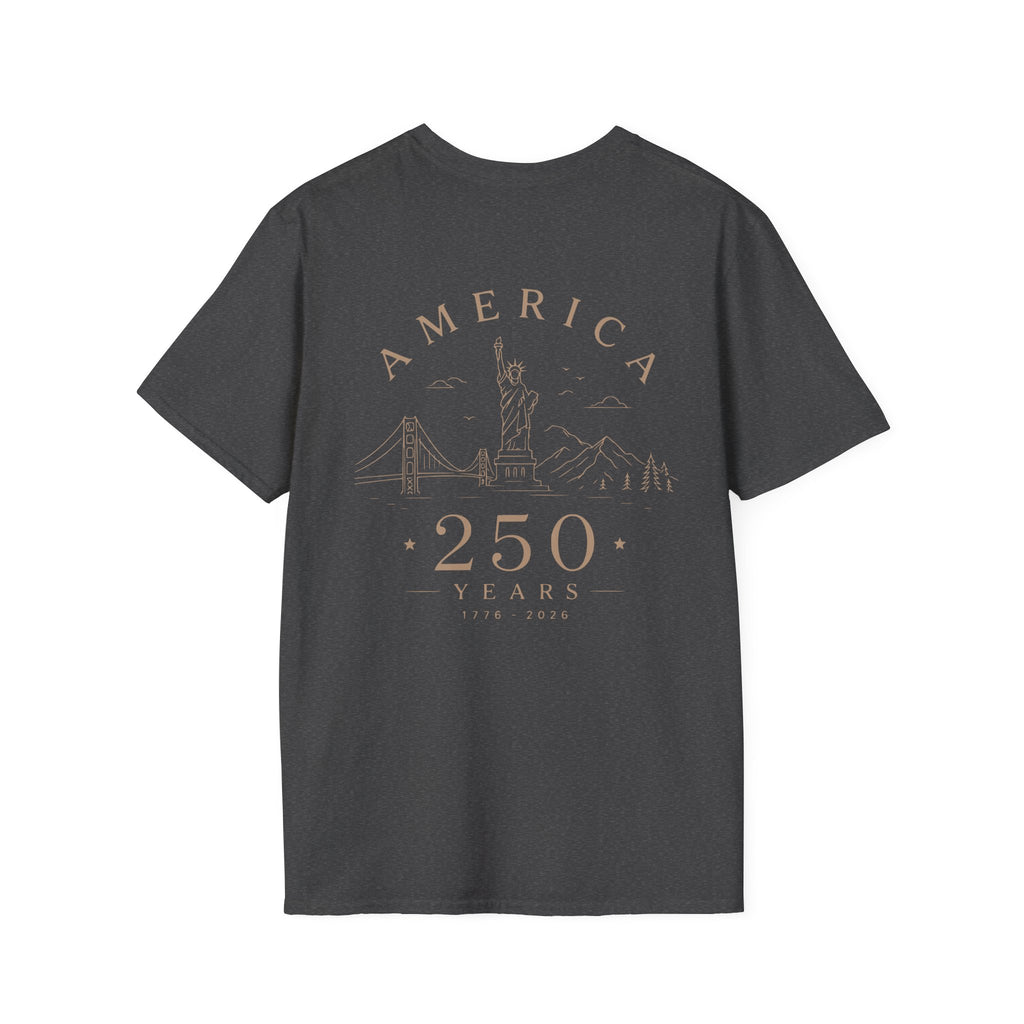 America 250 Years Commemorative T-Shirt | Minimal Patriotic Tee