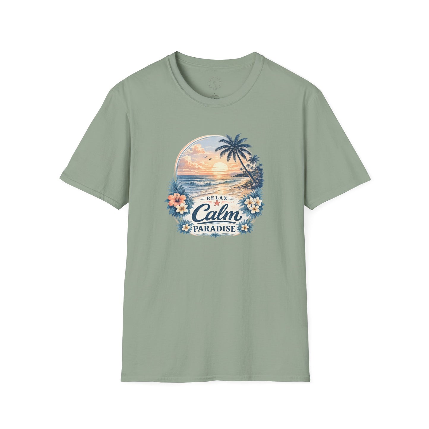 Calm Paradise Sunset T-Shirt — Tropical Beach Graphic Tee