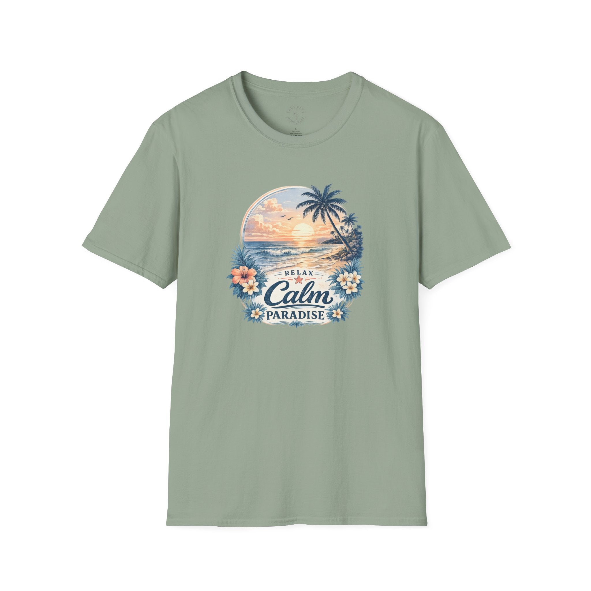 Calm Paradise Sunset T-Shirt — Tropical Beach Graphic Tee