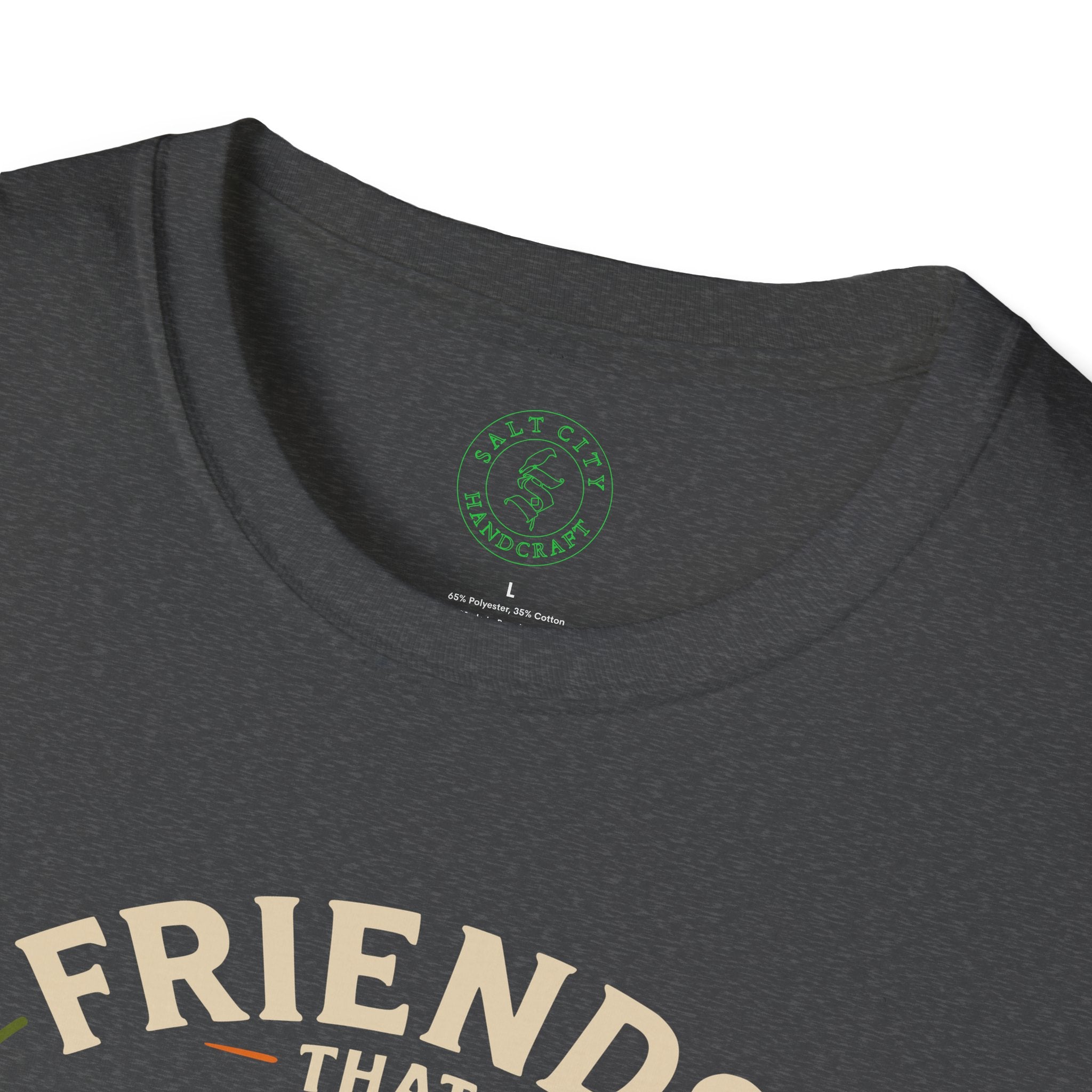 Hiking T-Shirt — "Friends That Hike Together" Retro Mountain Crew Tee