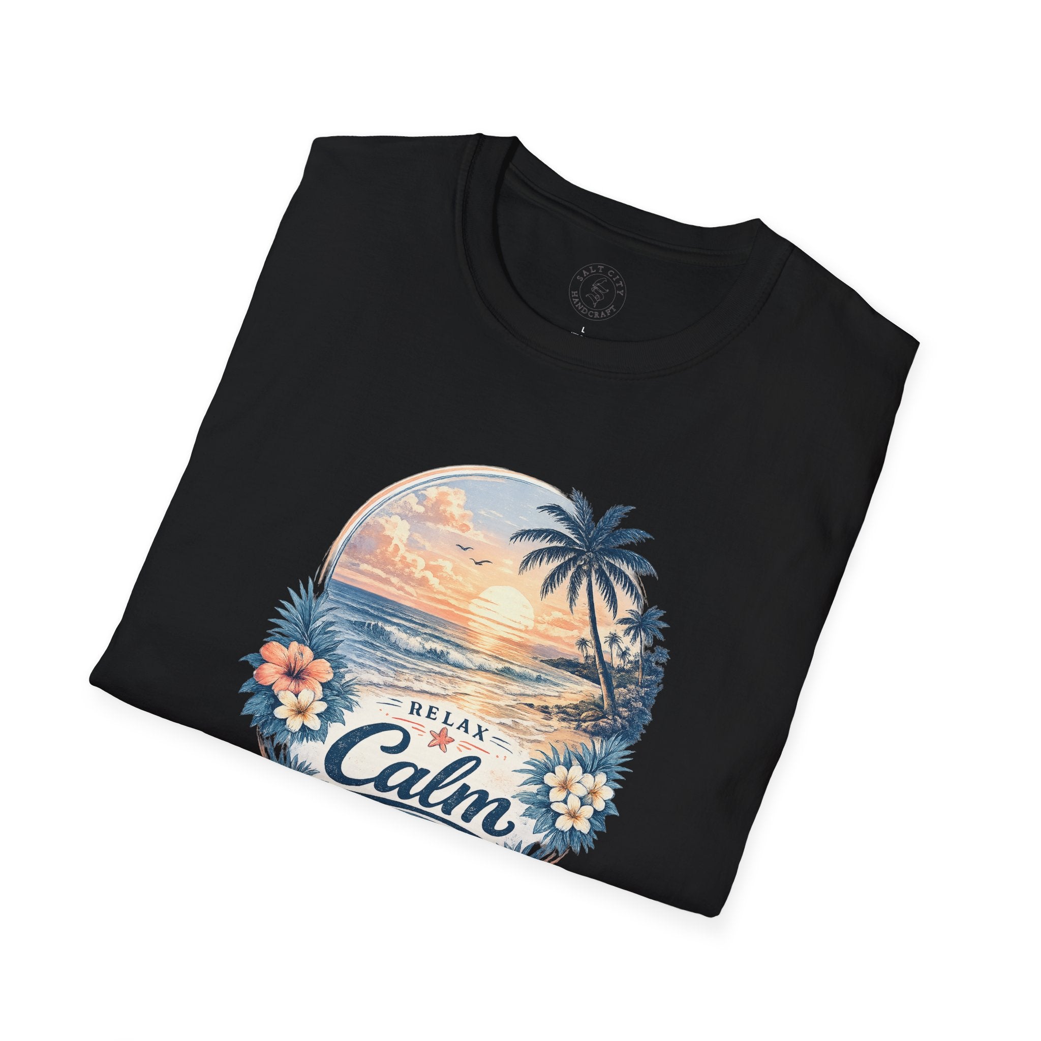 Calm Paradise Sunset T-Shirt — Tropical Beach Graphic Tee