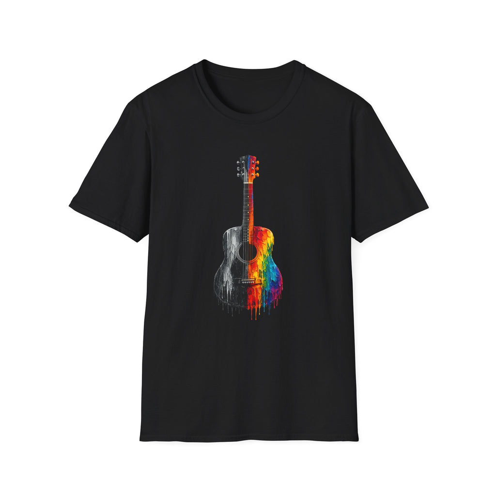 Acoustic Guitar Paint T-Shirt | Acoustic Guitar Shirt