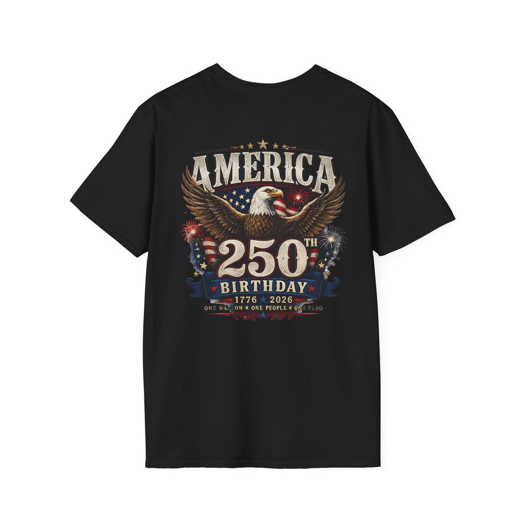 America 250th Birthday T-Shirt — Patriotic Eagle 1776–2026 Celebration Tee