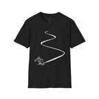 Skier Carving Turns T-Shirt | Minimal Ski Line Art