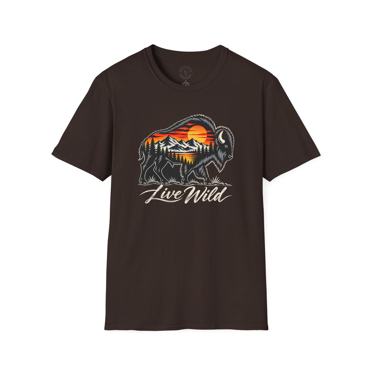 Unisex Softstyle Bison T-Shirt - Outdoors Animal Tee