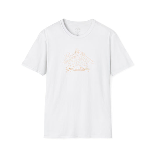 Outdoors T-Shirt — Get Outside Mountain Graphic Outdoor Adventure Tee