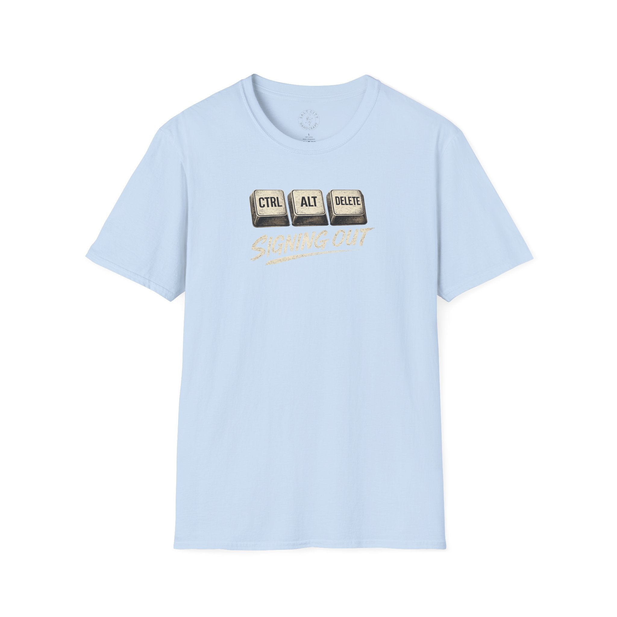 Ctrl Alt Delete "Signing Out" T-Shirt — Funny Tech Retirement Tee